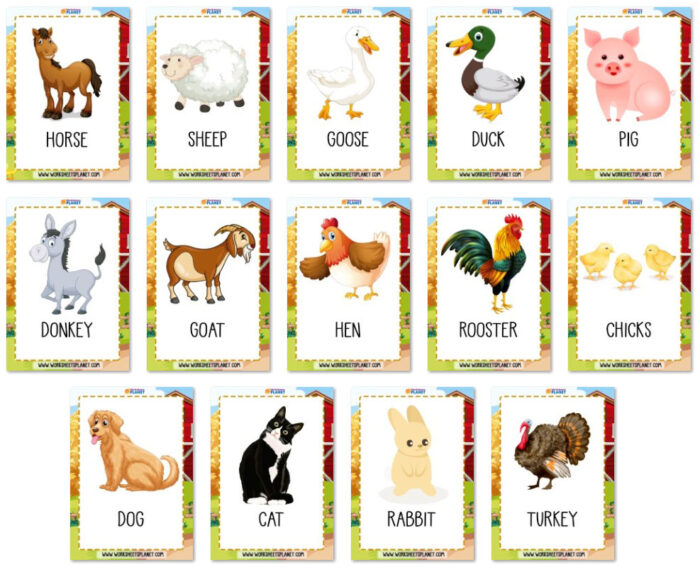 Farm Animals Vocabulary Flashcards | ESL Resources