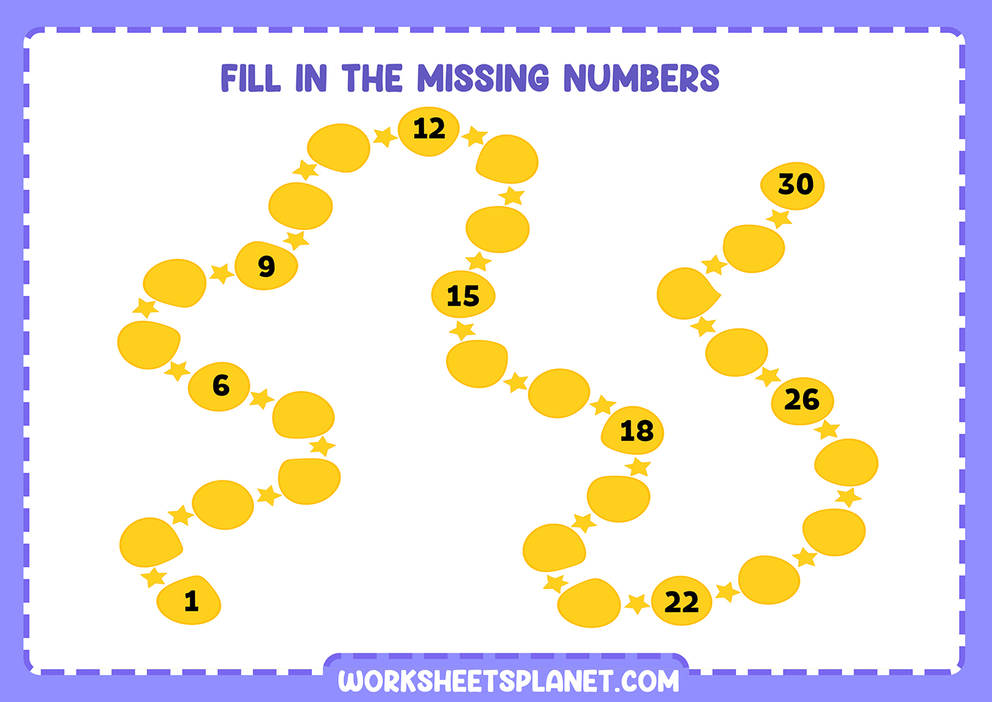 Kindergarten Missing Numbers