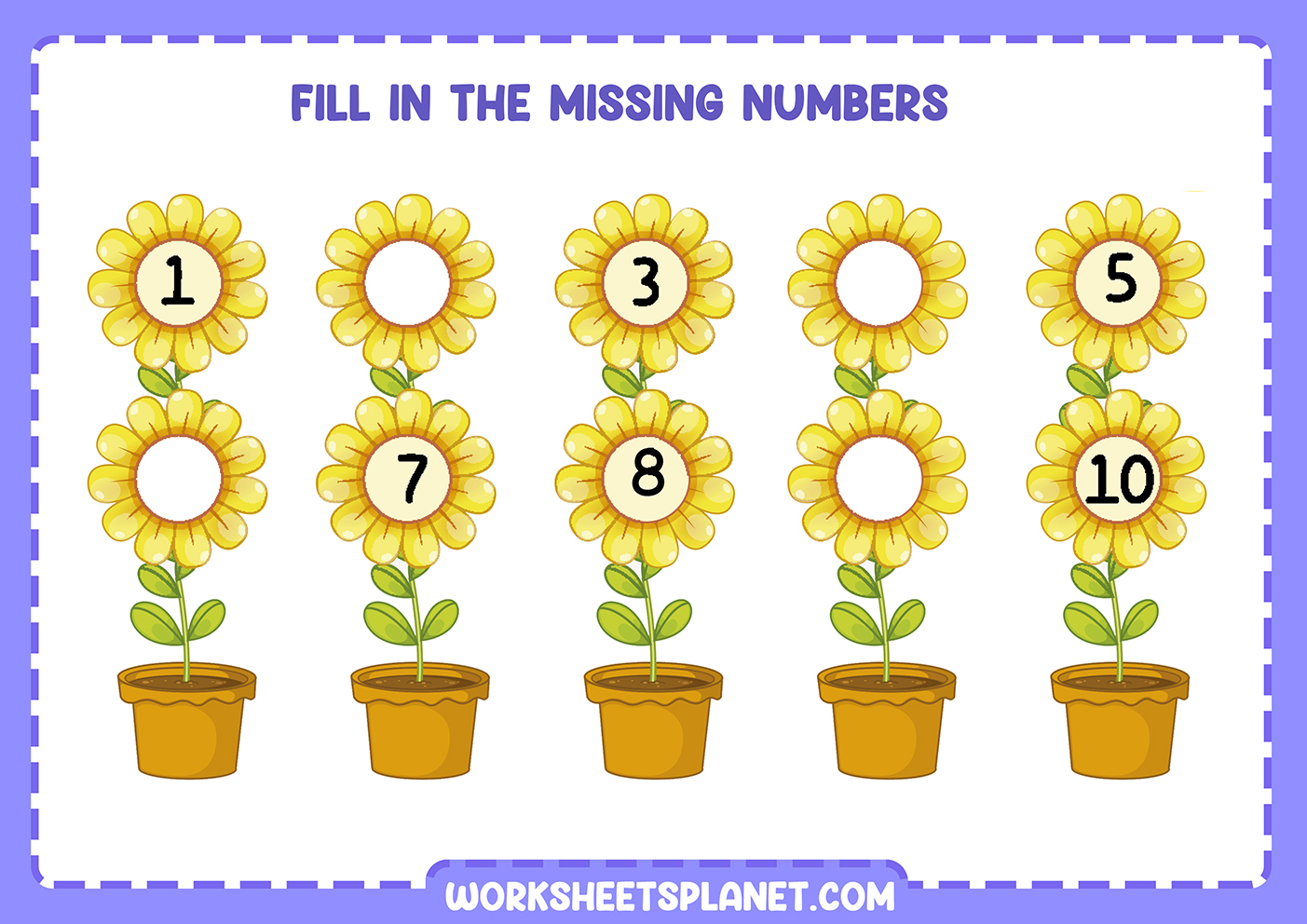 Printabble Missing Numbers Worksheets For Kids SUPER PACK