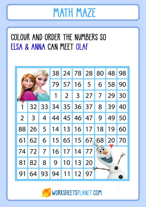 Printable Math Maze Games for Kids | Worksheets Planet