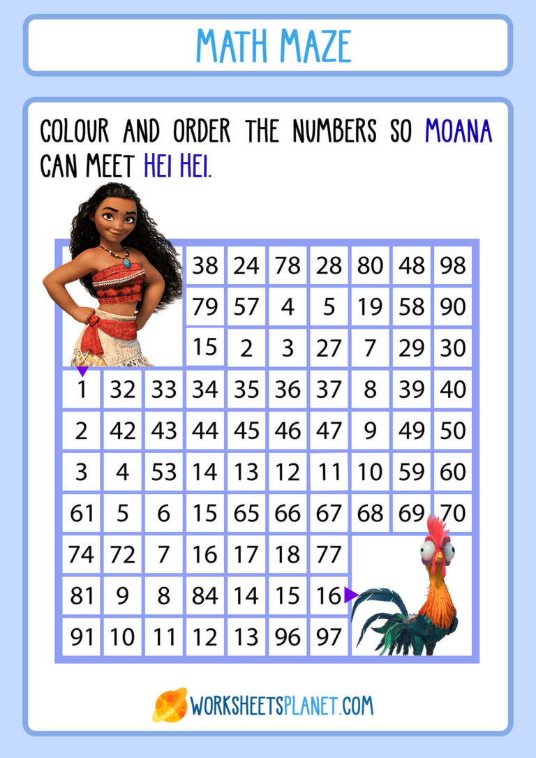 Printable Math Maze Games For Kids Worksheets Planet