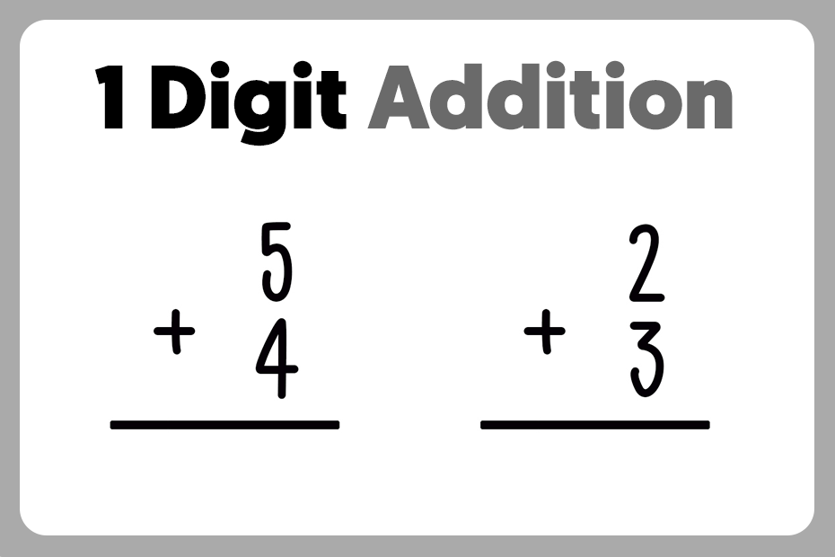 One 1 Diggit Addition Worksheets