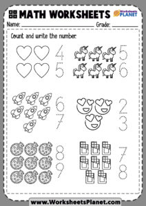 Counting Worksheets for Kindergarten | Counting Math