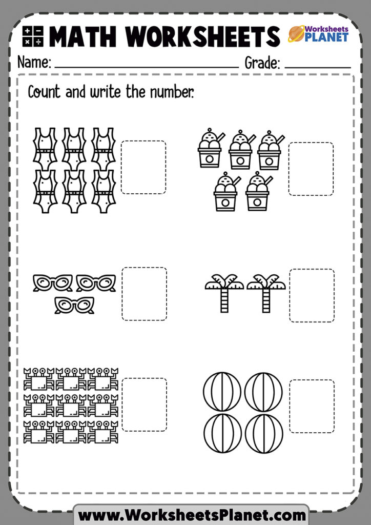 Counting Worksheets for Kindergarten | Counting Math