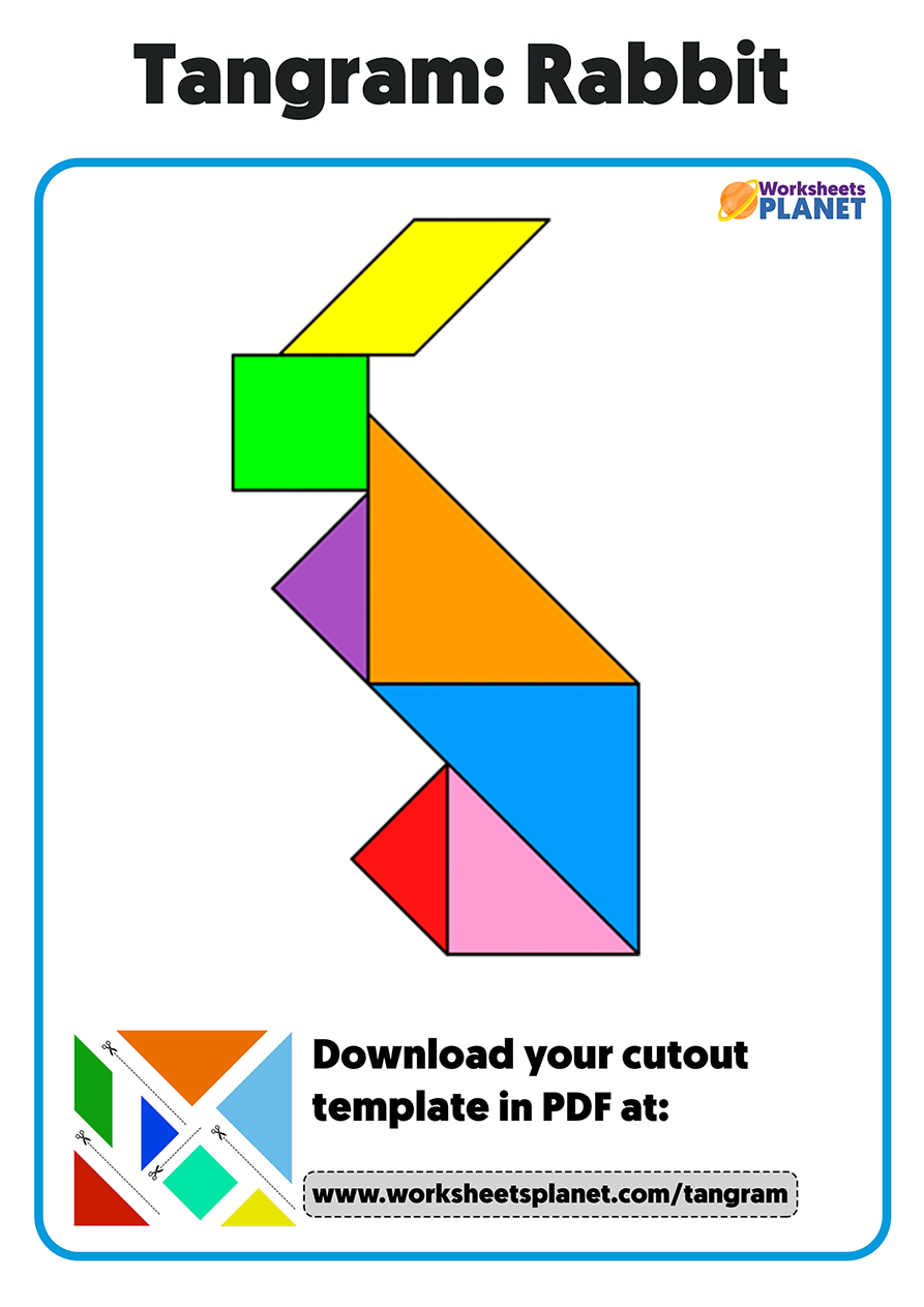 Tangram Animals and Shapes Puzzle Cards 96 Cards & Free 