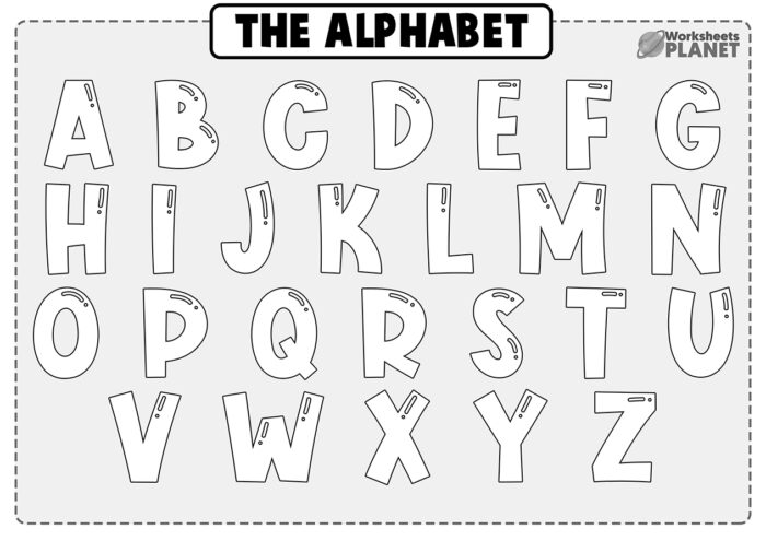 Alphabet Coloring Page To Print