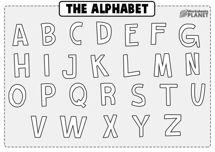 Alphabet Coloring Pages For Kids