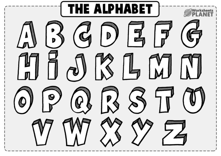 Complete Alphabet For Coloring