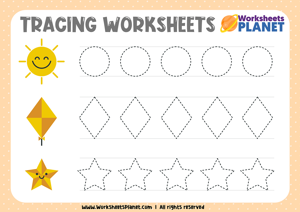 tracing lines worksheets pdf