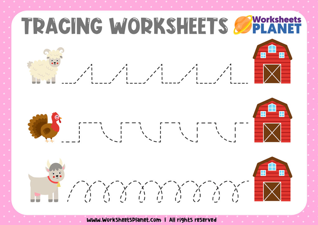 tracing activities for kindergarten ready to print