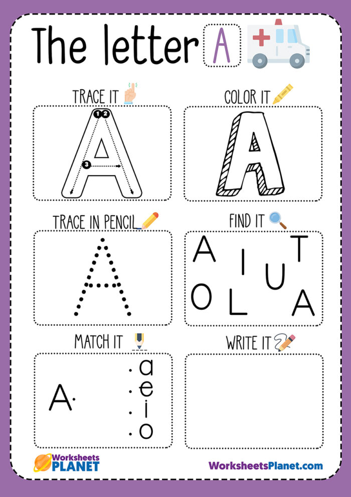 Letter A Worksheet