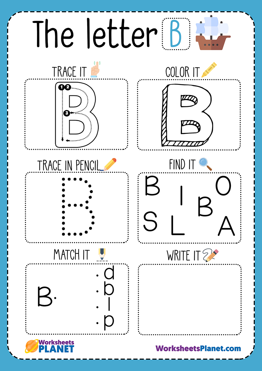 letter b alphabet worksheets alphabetworksheetsfreecom - letter b sound ...