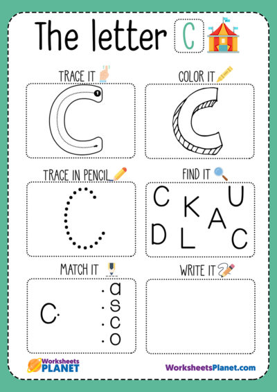 letter c worksheet