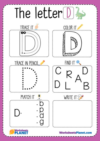 Letter D Worksheet