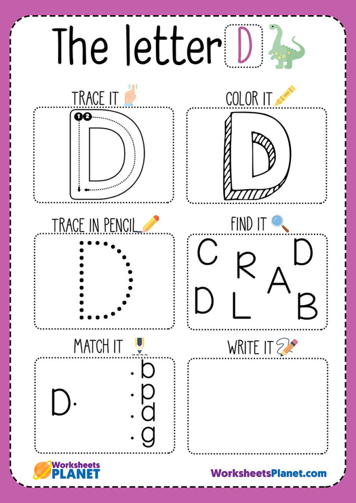 Letter D Activity For Kindergarten Printable