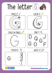 Letter G Worksheet