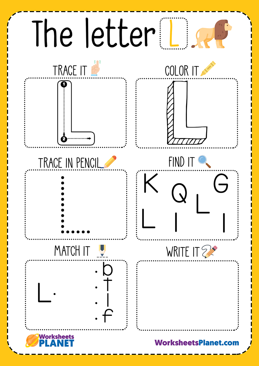 Pin On Alphabet And Name Connections Uppercase Letter L Template Printable Myteachingstation 