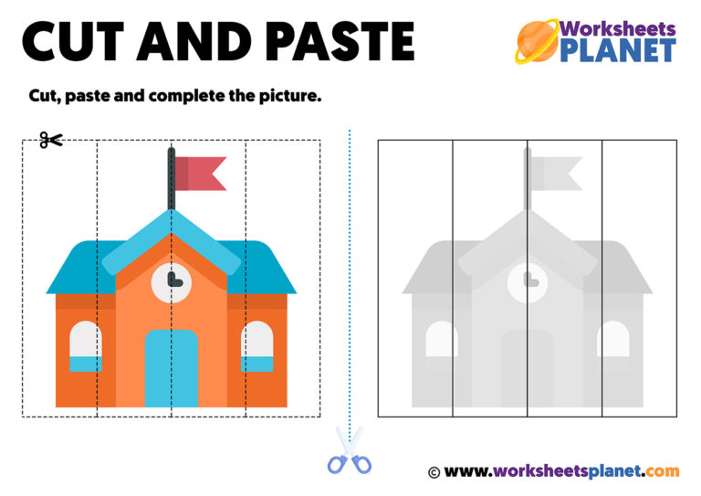 Cut and Paste Printable Worksheets for Kids | Ready to Print