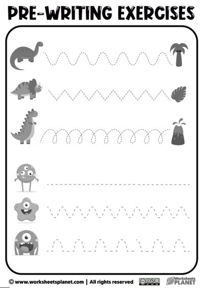 Pre Writing Activities Worksheets