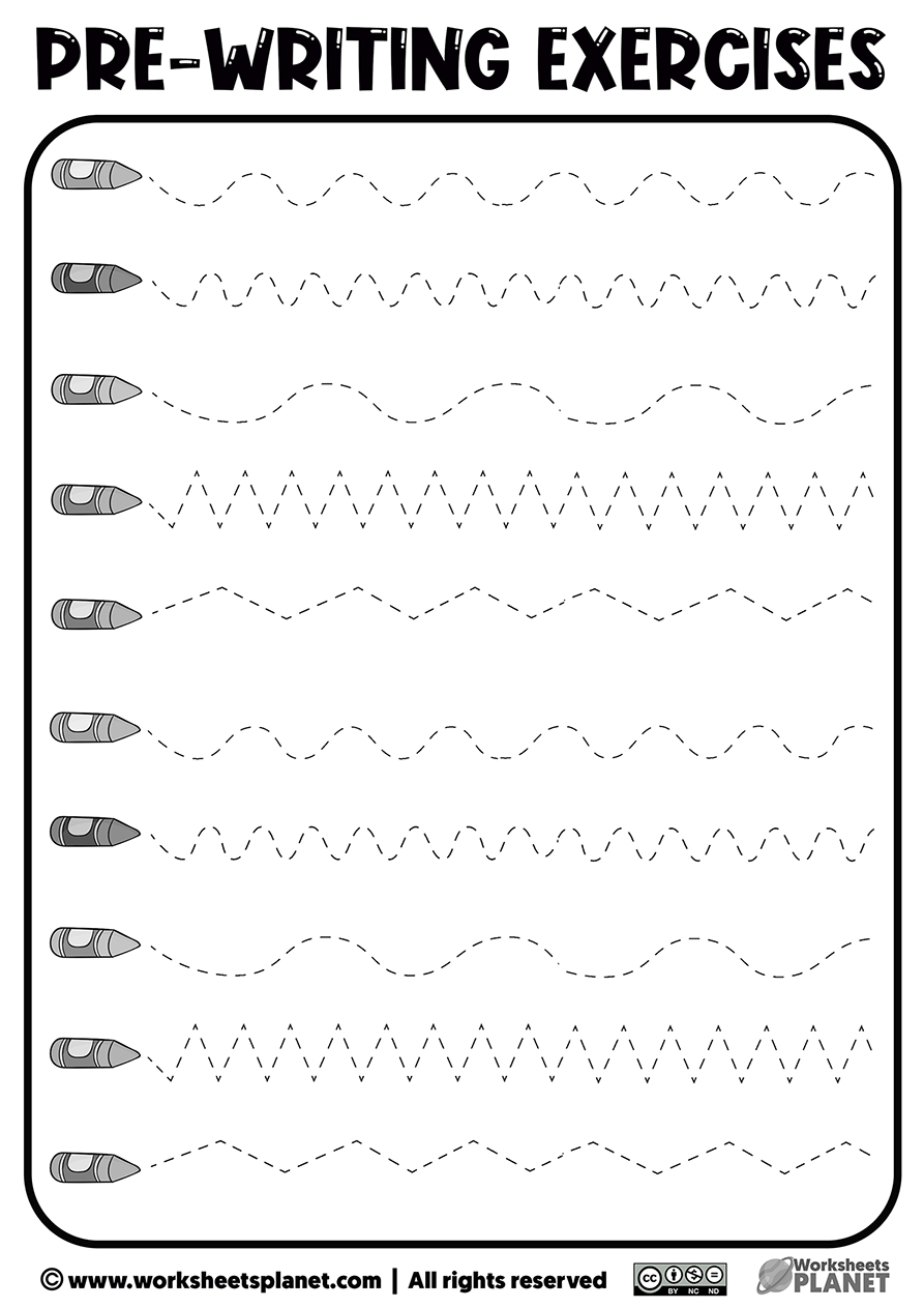 Pre Writing Practice Worksheet Digital Printable Prewriting Activities For Preschoolers 