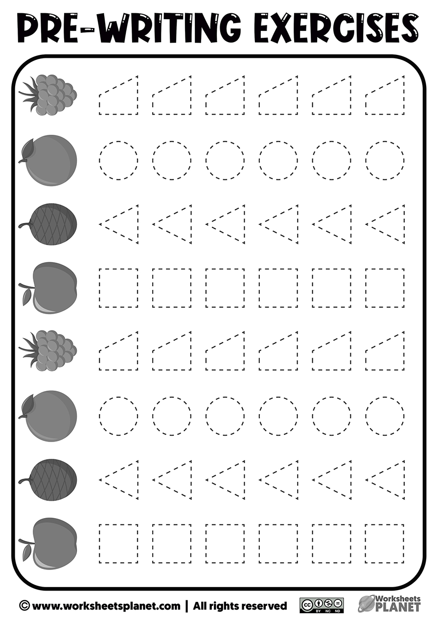 Pre writing Worksheets For Toddlers Writing Worksheets D82