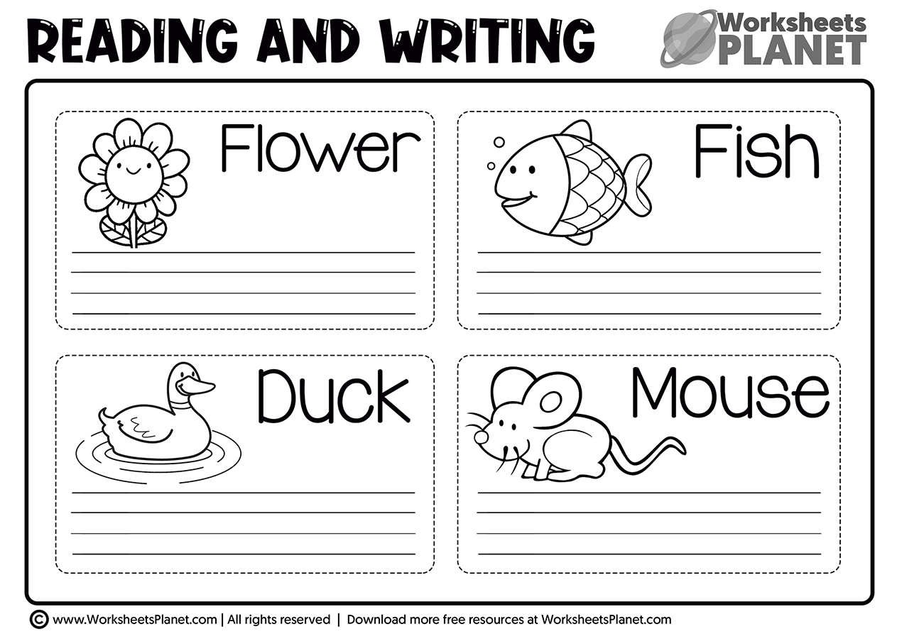 Reading And Writing Worksheets For Kids Ready To Print