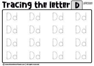 Tracing Letter D Worksheet