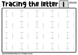 Tracing Letter I Worksheet