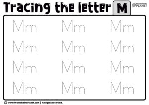 Tracing Letter M Worksheet