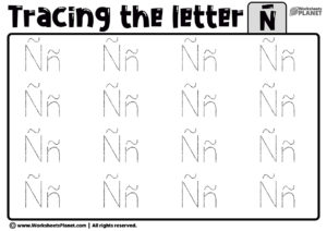 Tracing Letter Ñ Worksheet