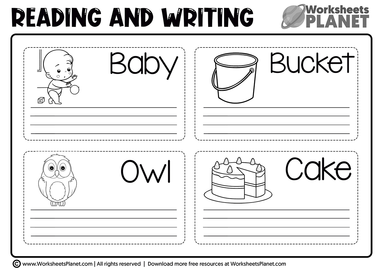 Reading And Writing Worksheets For Kids Ready To Print