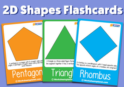 2D Shapes Flashcards For Kids