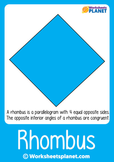 Rhombus Shape For Kids