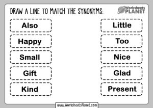 Synonyms Activities For Kids