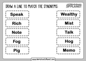 Synonyms Worksheets PDF