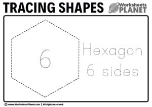 Tracing Hexagon Worksheet