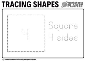 Tracing Square Worksheet