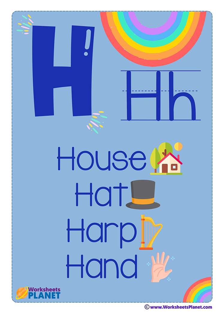 Letter H Flashcard