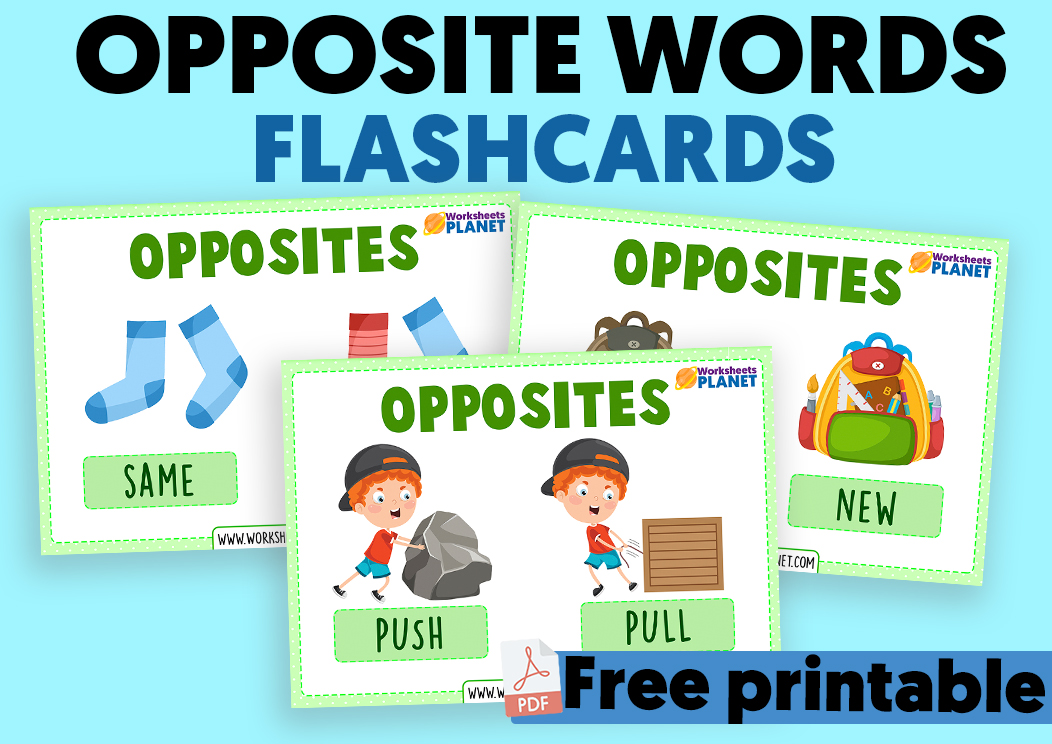 Opposite Words in English, Flashcards