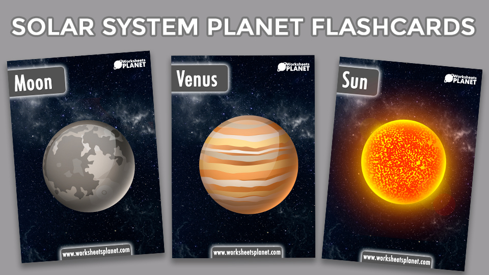 solar system flash cards freebie