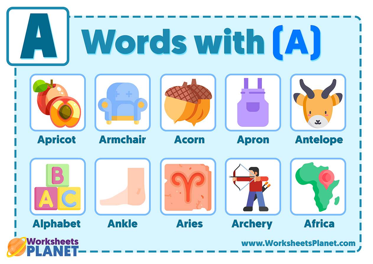 Words That Start With Letter A Vocabulary List Of Words With A