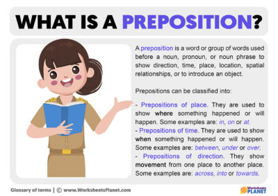 What is a Preposition? Meaning and Types of Prepositions