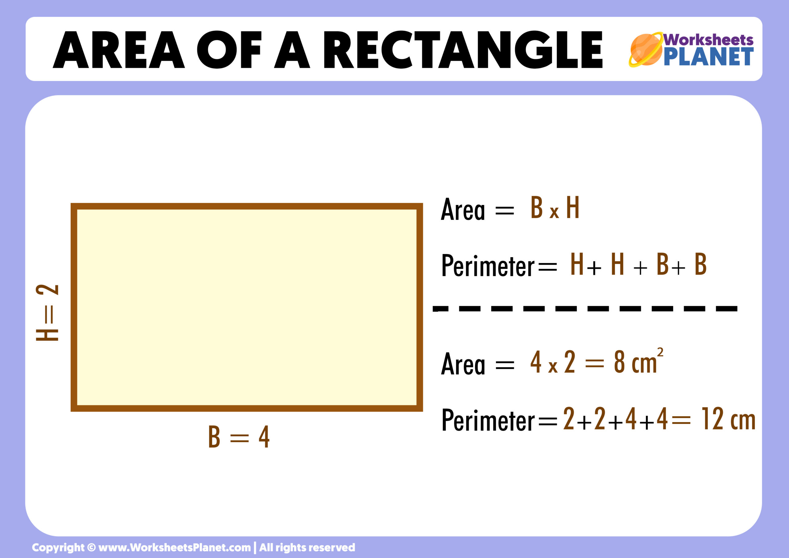 Area of Rectangle - Definition, Formula and Problems