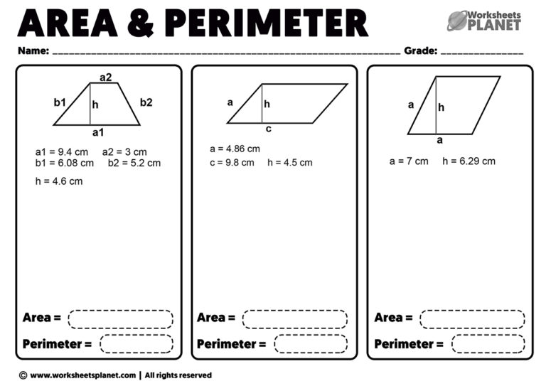 Finding Areas Of Shapes Worksheets 6809