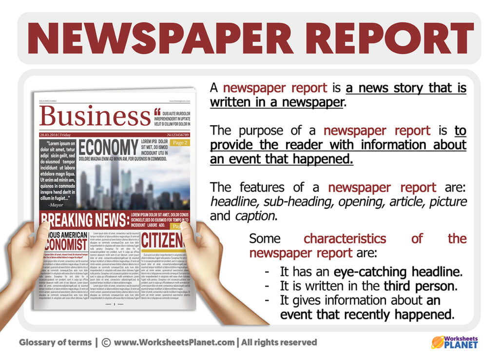 What Is A Newspaper Report Definition