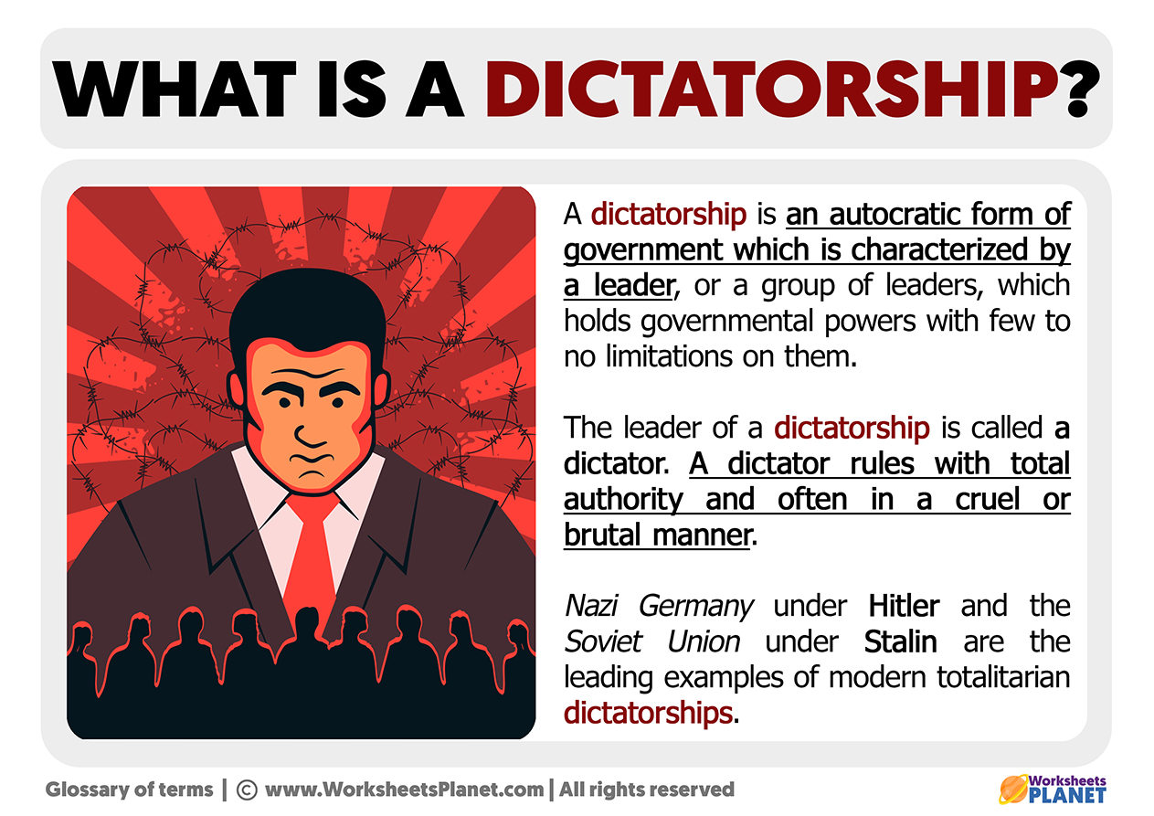 What Is A Dictatorship Definition Of Dictatorship