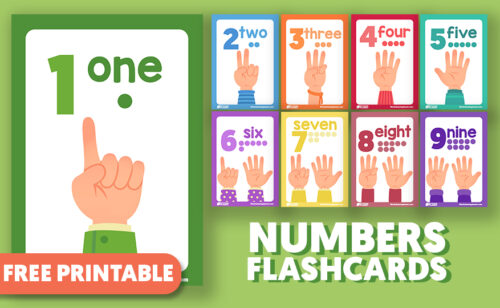 Numbers Flashcards for Kids ( From 1 to 10 ) - FREE PRINTABLE