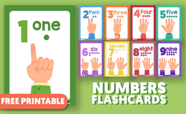 Numbers Flashcards for Kids ( From 1 to 10 ) - FREE PRINTABLE