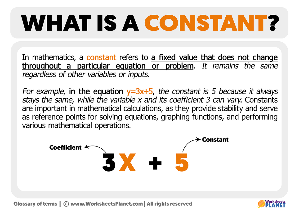 what is a constant in math