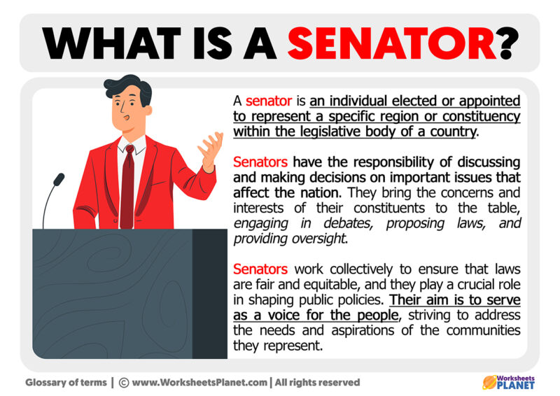 What is a Senator Definition of Senator